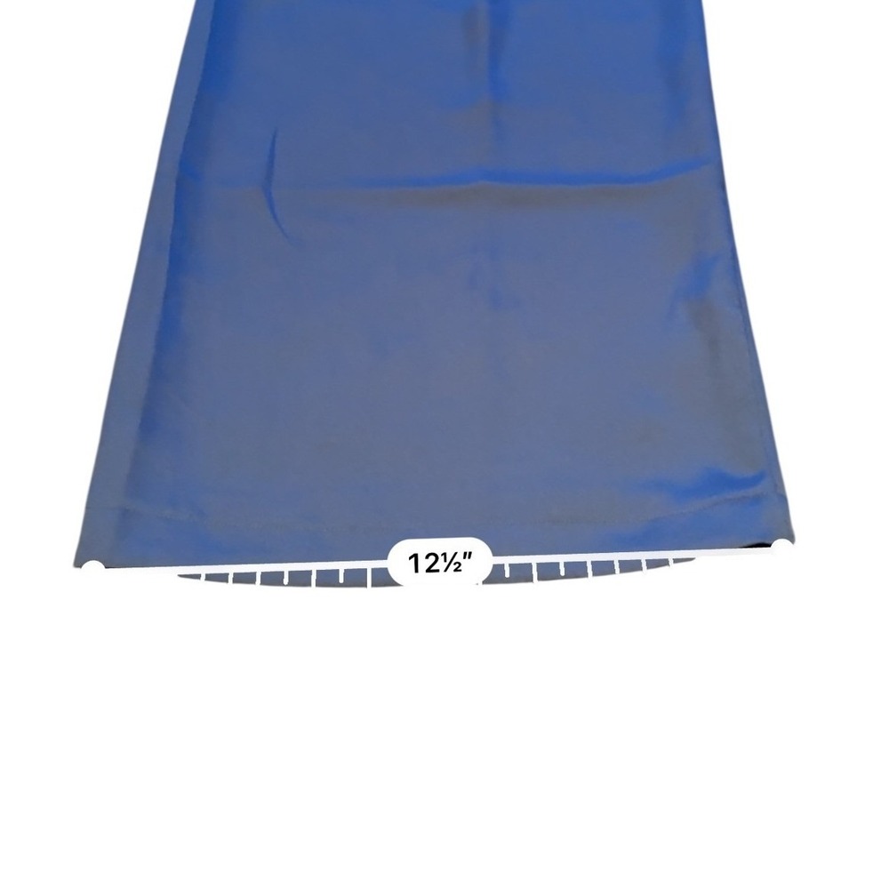 NSR Wide Leg Pleated Pants Women Medium Blue Flowing Elegant Palazzo Satin NWT - Picture 8 of 9